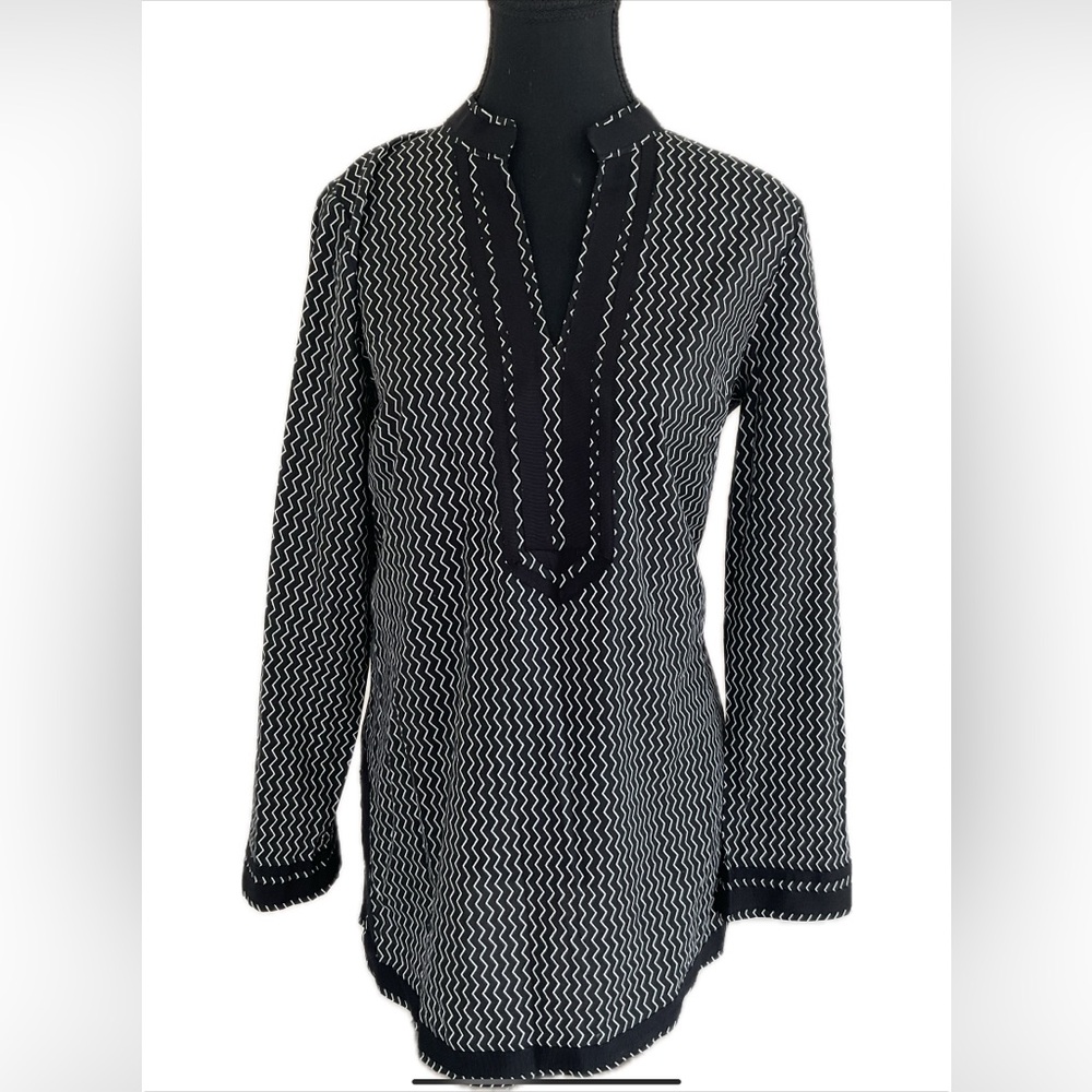 Dalia like New Black and White Patterned Tunic